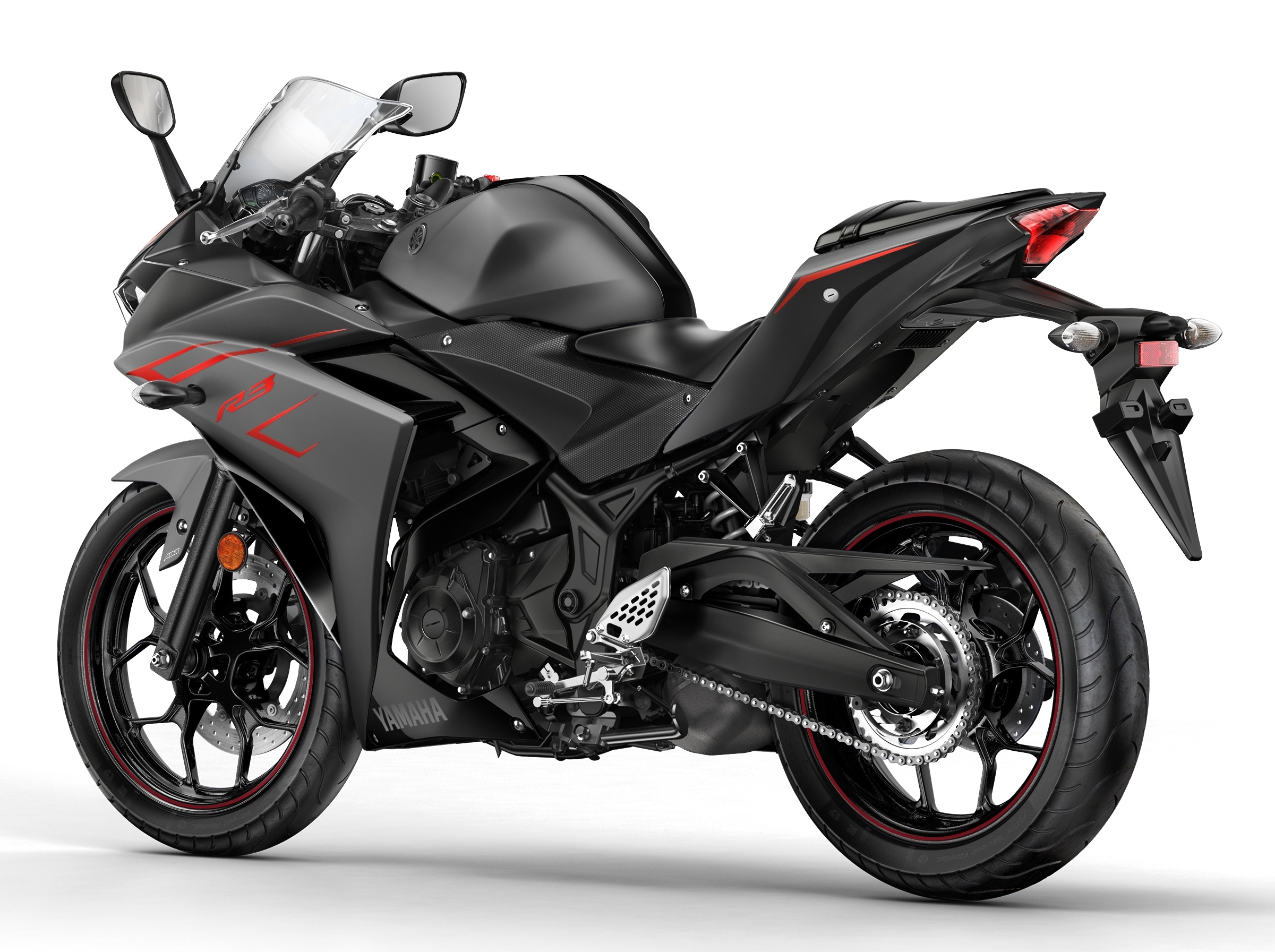 yamaha r3 red and black